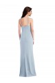 Online Azul cielo claro Trompeta Tirantes espagueti Crepé Elástico Largo Formales Vestidos de dama de honor / Vestidos de fiesta