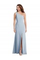 Online Azul cielo claro Trompeta Un Hombre Crepé Elástico Largo Formales Vestidos de dama de honor / Vestidos de fiesta