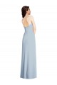 Online Azul cielo claro línea A Sin tirantes Crepé Elástico Largo Formales Vestidos de dama de honor / Vestidos de fiesta