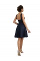 Online Azul marina oscuro línea A Cuello de Corazón Encaje Corto Vestidos de dama de honor / Vestidos de cóctel