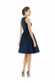 Online Azul marina oscuro línea A Halter Cóctel Satén Corto Vestidos de dama de honor / Vestidos de cóctel