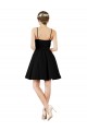 Online Azul marina oscuro línea A Halter Satén Corto Vestidos de dama de honor / Vestidos de cóctel