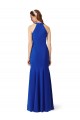 Online Azul real Sirena Cuello en V Crepé Elástico Largo Formales Vestidos de dama de honor / Vestidos de fiesta