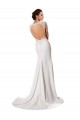 Online Blanco Cubierta Cuello de Corazón Cola capilla Gasa Encaje Vestidos de novia
