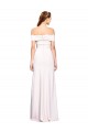 Online Blanco Sirena Hombros Descubiertos Crepé Elástico Largo Formales Vestidos de dama de honor / Vestidos de fiesta