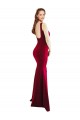 Online Borgoña 10 Sirena Cuadrado Crepé Elástico Largo Formales Vestidos de dama de honor / Vestidos de fiesta