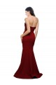 Online Borgoña Cubierta Cuello de Corazón Sin tirantes Crepé Elástico Largo Formales Vestidos de dama de honor / Vestidos de fiesta