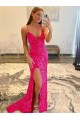 Online Color mostrado Cubierta Cuello en V Barrer tren Lentejuelas Terciopelo Largo Vestidos de fiesta