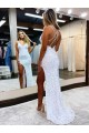 Online Color mostrado Cubierta Cuello en V Lentejuelas Terciopelo Largo Vestidos de fiesta
