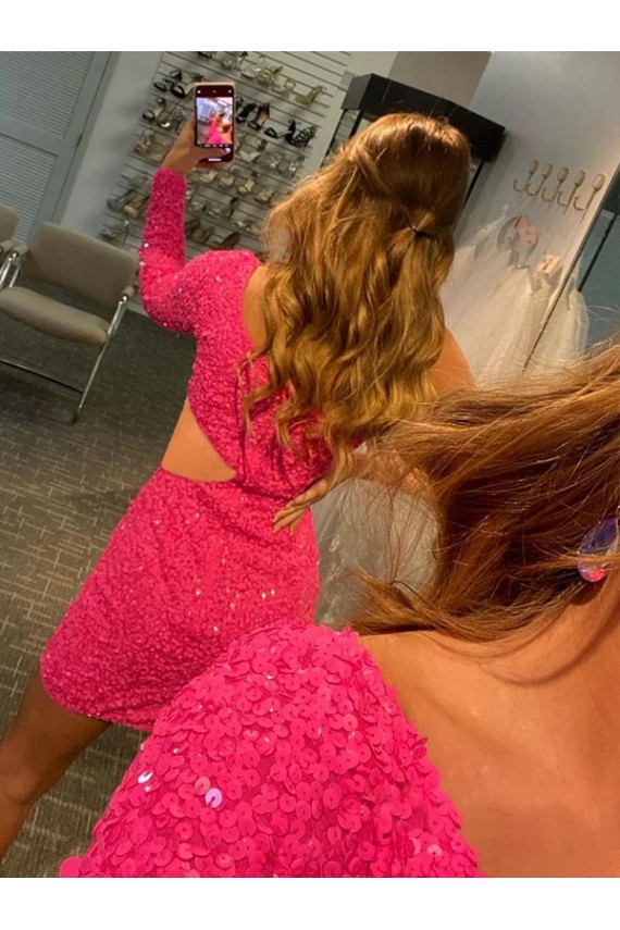 Online Color mostrado Cubierta Un Hombre Corto Lentejuelas Terciopelo Corto Vestidos de fiesta