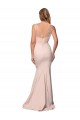 Online Cubierta Cuello de Corazón Crepé Elástico Tul Largo Formales Vestidos de dama de honor / Vestidos de fiesta
