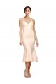 Online Cubierta Cuello en V Midi Crepé Elástico Corto Vestidos de dama de honor / Vestidos de fiesta / Vestidos de cóctel
