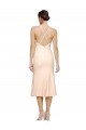 Online Cubierta Cuello en V Midi Crepé Elástico Corto Vestidos de dama de honor / Vestidos de fiesta / Vestidos de cóctel
