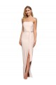 Online Cubierta Sin tirantes Crepé Elástico Largo Formales Vestidos de dama de honor / Vestidos de fiesta