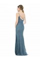 Online Cubierta Tirantes espagueti Cuello en V Encaje Largo Vestidos de dama de honor