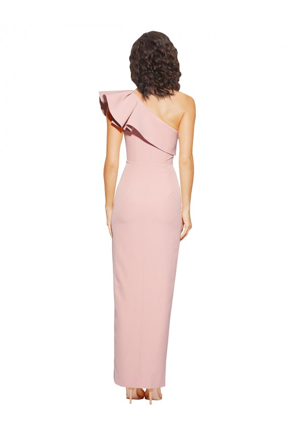 Online Cubierta Un Hombre Crepé Elástico Largo Formales Vestidos de dama de honor / Vestidos de fiesta