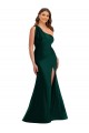 Online Evergreen Sirena Un Hombre Satén sedoso Largo Formales Vestidos de dama de honor / Vestidos de fiesta