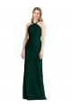 Online Evergreen Trompeta Halter Gasa Largo Vestidos de dama de honor
