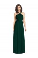 Online Evergreen línea A Halter Gasa Largo Vestidos de dama de honor