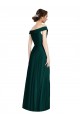 Online Evergreen línea A Hombros Descubiertos Cuello en V Gasa Largo Vestidos de dama de honor
