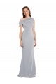 Online Gris 24 Sirena Un Hombre Crepé Elástico Largo Formales Vestidos de dama de honor / Vestidos de fiesta