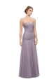 Online Heather Sirena Cuello de Corazón Tul Largo Vestidos de dama de honor