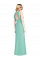 Online Jade Sirena Cuello joya Gasa Largo Vestidos de dama de honor