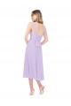 Online Lila línea A Cuello de Corazón Midi Gasa Corto Asimétrico Vestidos de dama de honor / Vestidos de cóctel / Vestidos para homecoming
