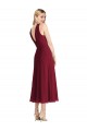 Online Lila línea A Halter Gasa Corto Vestidos de dama de honor / Vestidos de cóctel