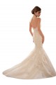 Online Marfil & Champán Sirena Cuello de Corazón Cola capilla Tul Encaje Vestidos de novia