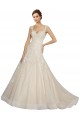 Online Marfil & Champán Sirena Cuello de Corazón Cola capilla Tul Encaje Vestidos de novia
