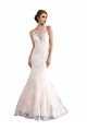 Online Marfil & Champán Sirena Ilusión Tren catedral Tul Encaje Vestidos de novia