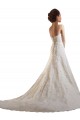 Online Marfil & Champán línea A Cuello de Corazón Cola capilla Tul Encaje Vestidos de novia