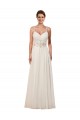 Online Marfil Cubierta Cuello de Corazón Cola capilla Gasa Vestidos de novia