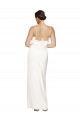 Online Marfil Cubierta Halter Cuello Alto Satén elástico Largo Formales Vestidos de dama de honor / Vestidos de fiesta