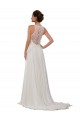 Online Marfil Cubierta Ilusión Cola capilla Gasa Vestidos de novia