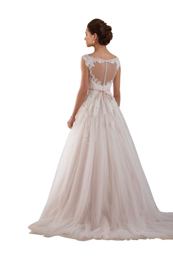 Online Marfil Cuello de Corazón Cola capilla Tul Encaje Vestidos de novia