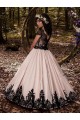 Online Marfil Cuello de Corazón Satén Encaje Largo vestidos de niña de las flores