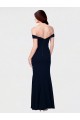 Online Marfil Sirena Hombros Descubiertos Crepé Elástico Largo Formales Vestidos de dama de honor / Vestidos de fiesta