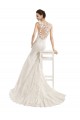 Online Marfil Sirena Ilusión Cola capilla Encaje Vestidos de novia