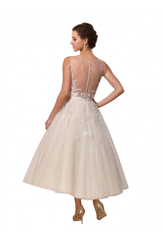 Online Marfil Ilusión Tul Encaje Vestidos de novia