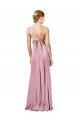 Online Negro Cubierta Tirantes espagueti Cuadrado Crepé Elástico Largo Formales Vestidos de dama de honor / Vestidos de fiesta