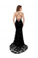 Online Negro Sirena Cuello Alto Encaje Largo Formales Vestidos de dama de honor / Vestidos de fiesta