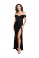 Online Negro línea A Cuello de Corazón Satén sedoso Largo Formales Vestidos de dama de honor / Vestidos de fiesta