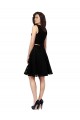 Online Negro línea A Cuello joya Encaje Corto Vestidos de dama de honor / Vestidos de cóctel