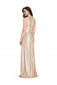 Online Oro Cubierta Halter Cuello Alto Lentejuela Largo Formales Vestidos de dama de honor / Vestidos de fiesta
