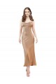 Online Oro rosa Cubierta Midi Satén sedoso Corto Formales Vestidos de dama de honor / Vestidos de fiesta / Vestidos de cóctel