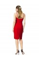 Online Rojo Cubierta Cuello de Corazón Cóctel Crepé Elástico Corto Formales Vestidos de dama de honor / Vestidos de fiesta / Vestidos de cóctel