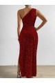 Online Rojo Cubierta Un Hombre Lentejuelas Terciopelo Largo Vestidos de fiesta