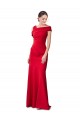 Online Rojo Sirena Crepé Elástico Largo Formales Vestidos de dama de honor / Vestidos de fiesta